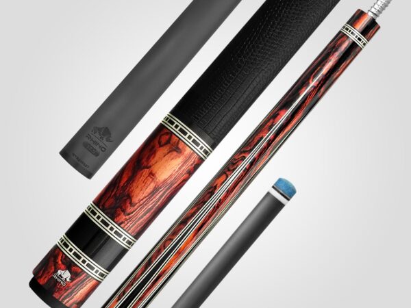 Rhino RETRÔ Pool Cue - Cocobolo - Lizard Embossed Microfiber Leather Wrap & Point