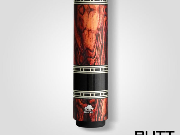 Rhino RETRÔ Pool Cue - Cocobolo - Lizard Embossed Microfiber Leather Wrap & Point