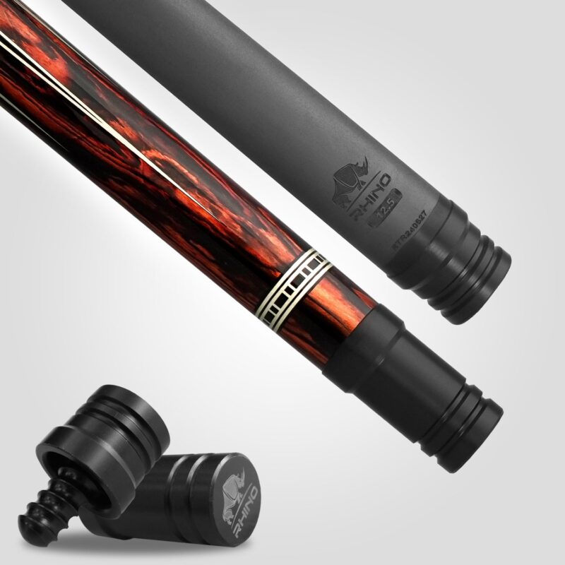 Rhino RETRÔ Pool Cue - Cocobolo - Lizard Embossed Microfiber Leather Wrap & Point