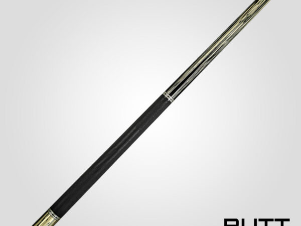 Rhino RETRÔ Pool Cue - Pale Moon Ebony - Lizard Embossed Microfiber Leather Wrap & Point