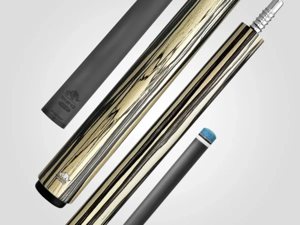 Rhino RETRÔ Pool Cue - Pale Moon Ebony - Wrapless