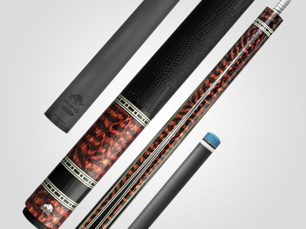 Rhino RETRÔ Pool Cue - Snake - Lizard Embossed Microfiber Leather Wrap & Point