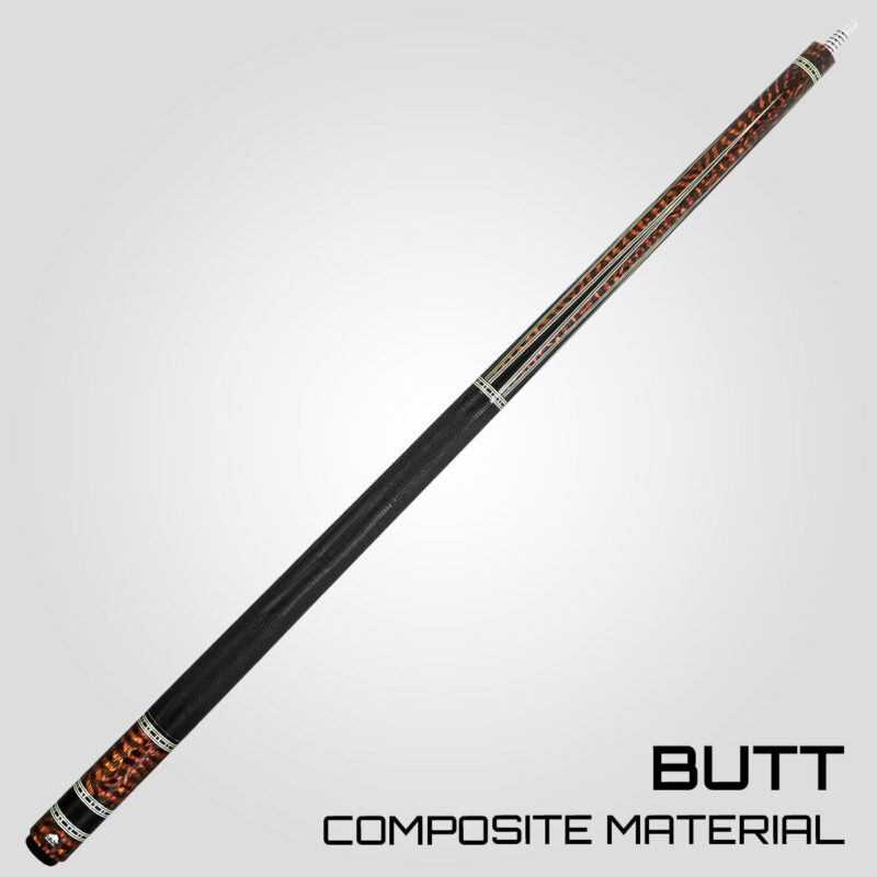 Rhino RETRÔ Pool Cue - Snake - Lizard Embossed Microfiber Leather Wrap & Point