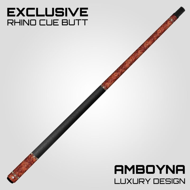 Rhino G-W Pool Cue - Amboyna - Leather Wrap