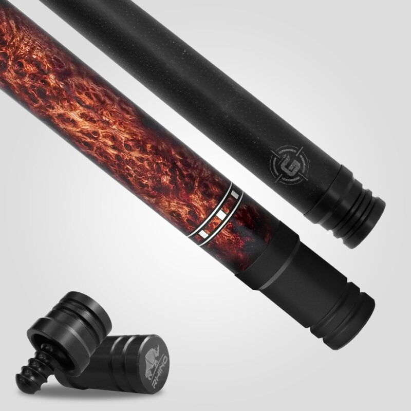 Rhino G-W Pool Cue - Amboyna - Leather Wrap