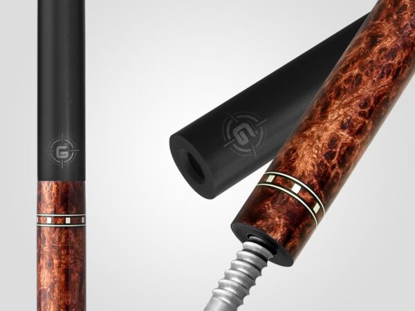 Rhino G-W Pool Cue - Amboyna - Leather Wrap