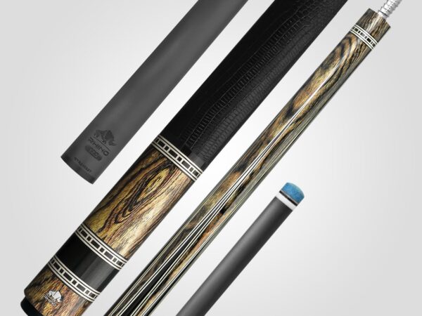 Rhino RETRÔ Pool Cue - Bocote - Lizard Embossed Microfiber Leather Wrap & Point