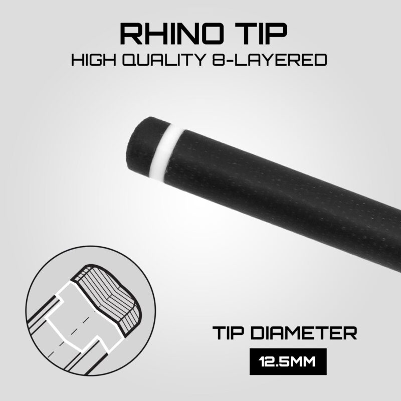 Rhino G-W Pool Cue - Amboyna - Wrapless