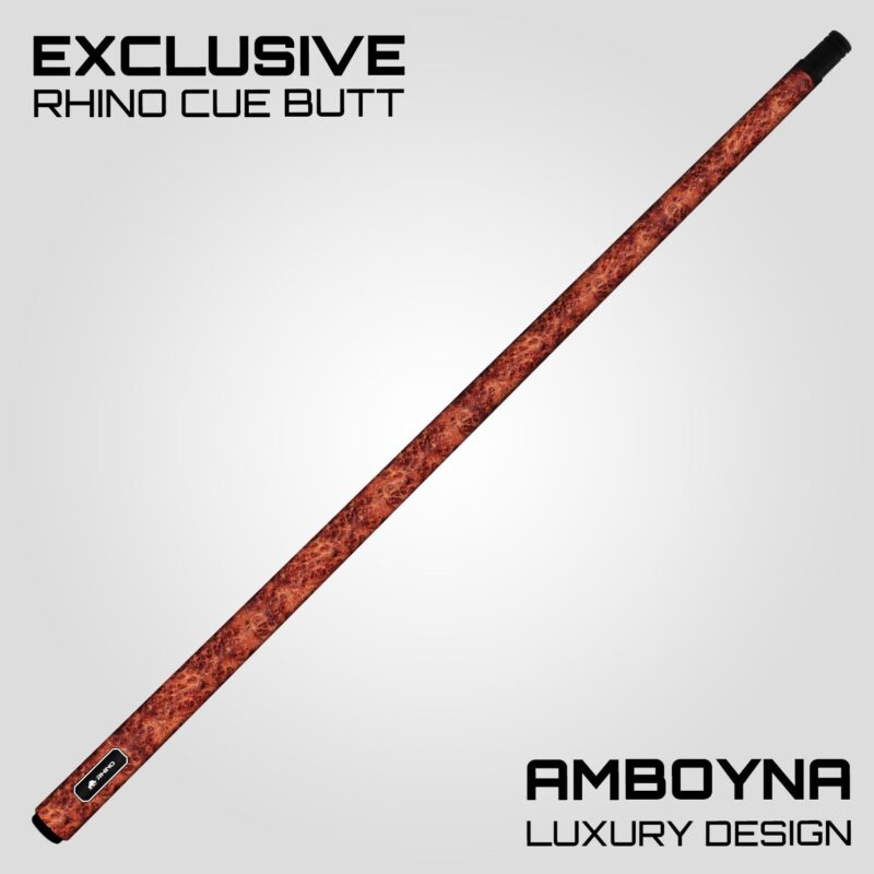 Rhino G-W Pool Cue - Amboyna - Wrapless