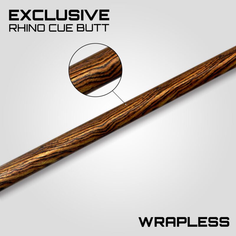 Rhino G-W Pool Cue - Bocote - Wrapless