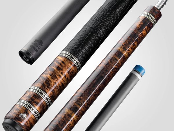 Rhino RETRÔ Pool Cue - Thuya - Crocodile Embossed Microfiber Leather Wrap