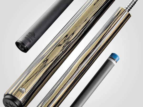 Rhino RETRÔ Pool Cue - Pale Moon Ebony - Wrapless