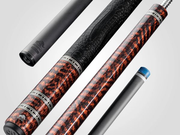 Rhino RETRÔ Pool Cue - Snake - Crocodile Embossed Microfiber Leather Wrap