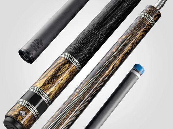 Rhino RETRÔ Pool Cue - Bocote - Lizard Embossed Microfiber Leather Wrap & Point