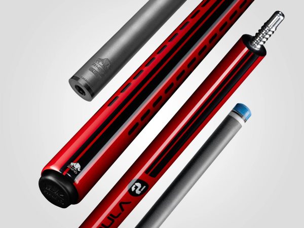 Nebula 2 Pool Cue - Crimson Red - 3D Grip