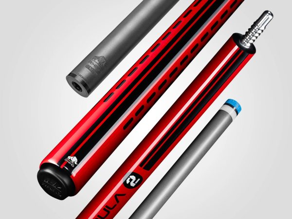 Nebula 2 Pool Cue - Crimson Red - Wrapless
