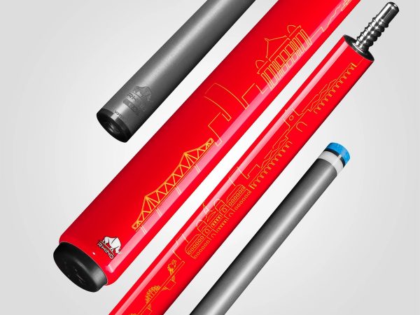 VOYAGER VIETNAM POOL CUE - RED - WRAPLESS
