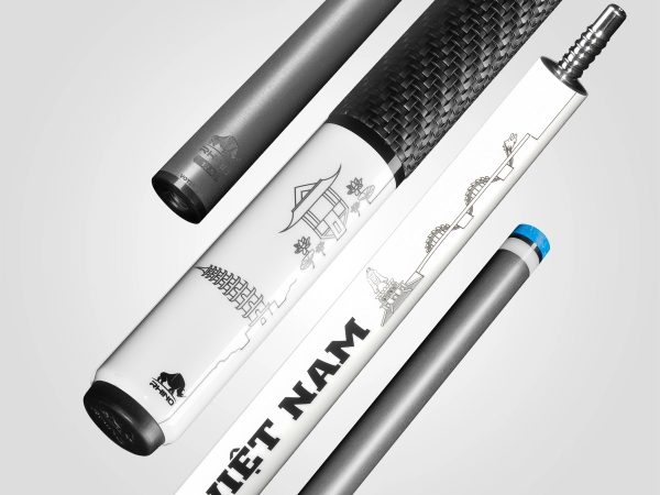 VOYAGER VIETNAM POOL CUE - WHITE - SPORT WRAP
