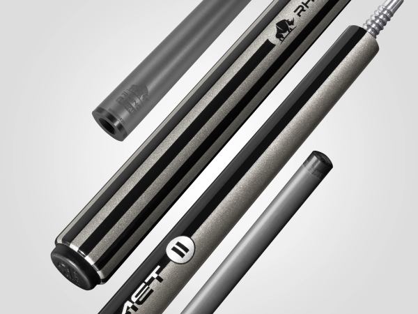 RHINO KOMET II Break Cue - Black & Gray