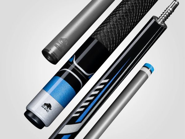 RHINO RACING POOL CUE - VELOCITY BLUE - SPORT WRAP