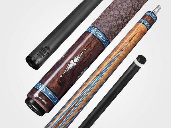 RHINO MUST POOL CUE - MU5 MAPLE AZURE INLAY