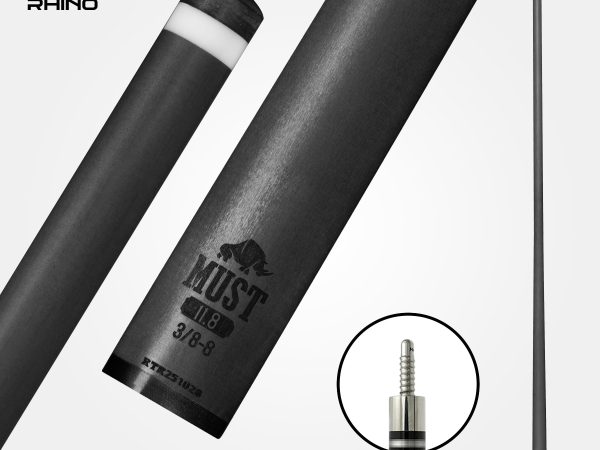 RHINO MUST 30" / 3/8-8 Pro Carbon Pool Cue Single Shaft
