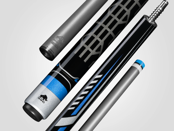 RHINO RACING POOL CUE - VELOCITY BLUE