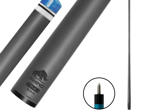 Rhino - 30" / 3/8-14 Carbon Pool Cue Single Shaft