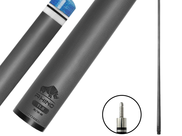 Rhino - 30" / 3/8-8 Carbon Pool Cue Single Shaft