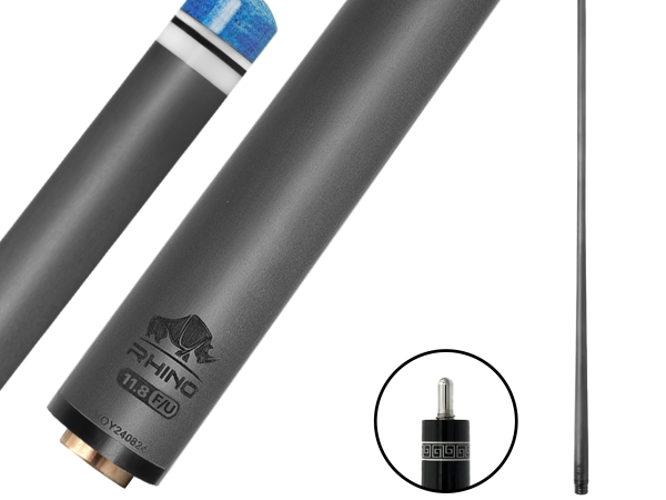 Rhino - 30" / Mini Q-loc F/U Carbon Pool Cue Single Shaft